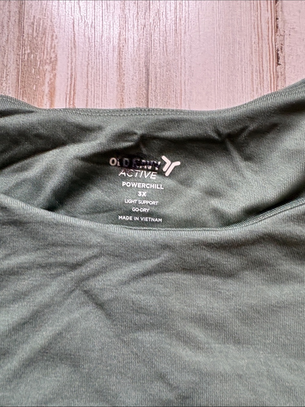 Old Navy Active PowerChill Built in Bra Olive Green Color Plus Size 3X - Picture 2 of 13